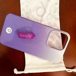 Like new loopy case for. iPhone 13 pro. Color is sparkle purple ombre.